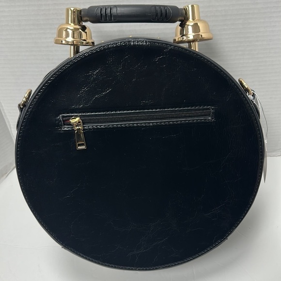 BLACK Real Working Clock Handbag NEW - Picture 2 of 12